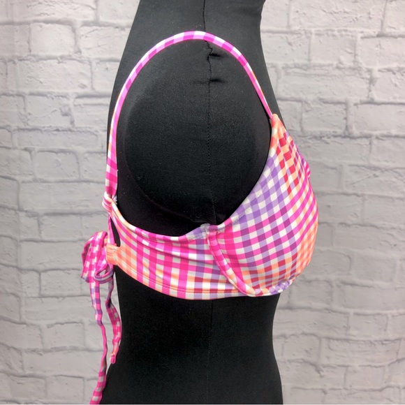 Pink Two Piece Multi Colored Swimsuit Large Bottom Size D/DD Top - Picture 5 of 12